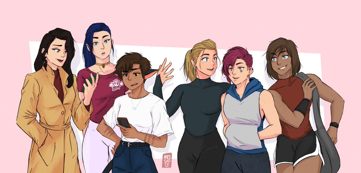 I may have gotten the proportions wrong, but this is more or less how I picture them all together!
