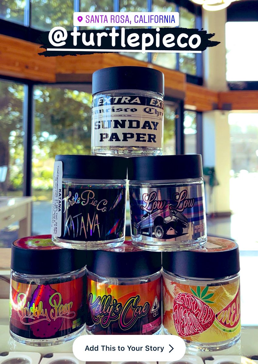 TurtlePie415's tweet photo. These have dropped at your favorite store. Here’s Outpost Santa Rosa with it! #turtlepie #trapulent #trapchic #weedlife #WeedLovers #cannabisculture #topshelflife #SaturdayVibes https://t.co/63oxvrBkJi