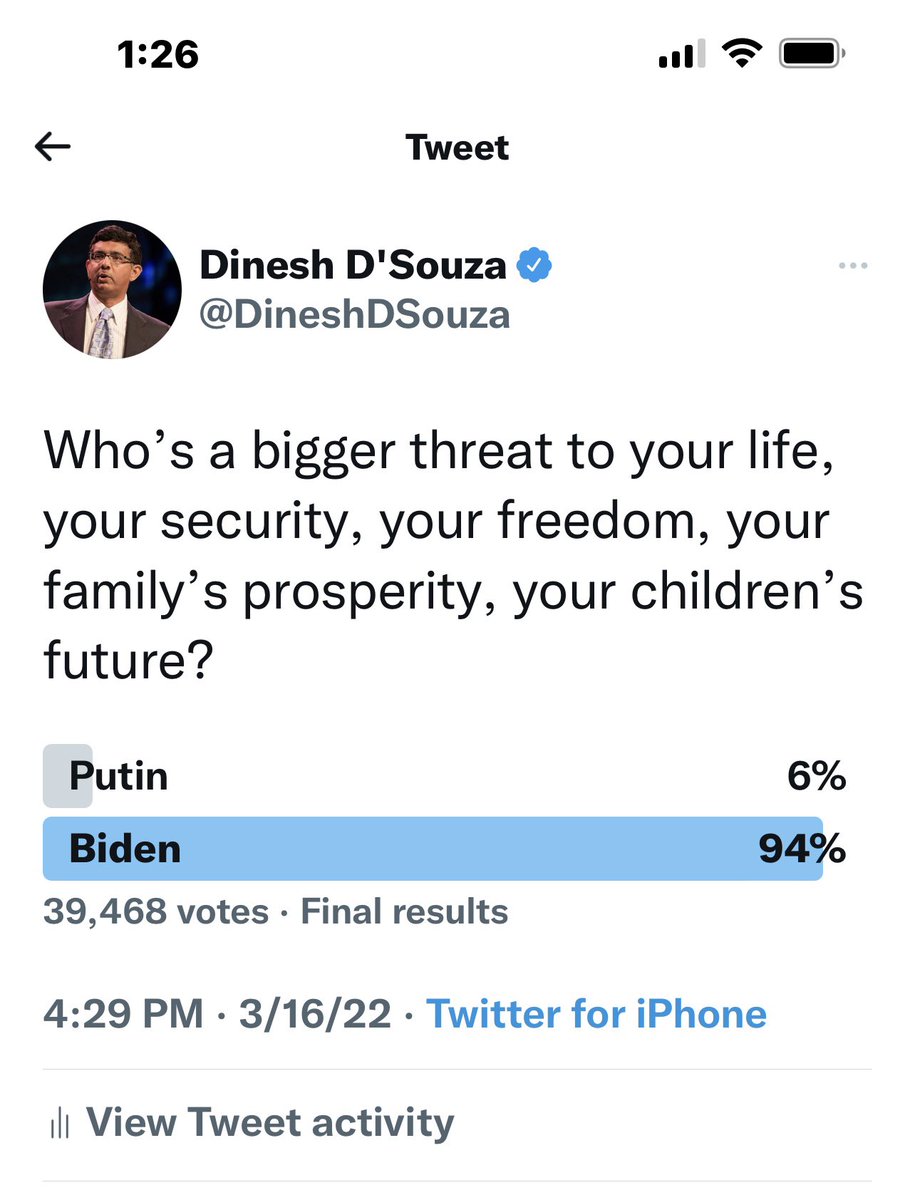 DineshDSouza's tweet photo. Nearly 40,000 votes. Final result. Very telling! https://t.co/mPq2YHiZ3m