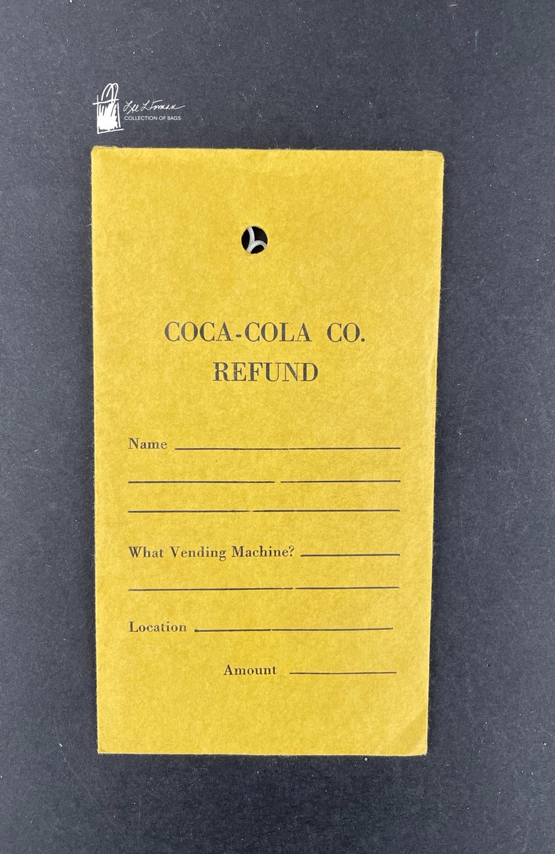 79/365: Has a vending machine ever failed after you already paid? This refund envelope for the Coca Cola company allowed customers to recoup their losses. Vending machines for pop and soda bottles date to 1930 - and Coca-Cola was the first company to use them.