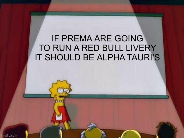 SimpsonsF1Memes's tweet photo. Italy deserves respect #Prema #PremaPowerTeam https://t.co/nVG5OghBiQ