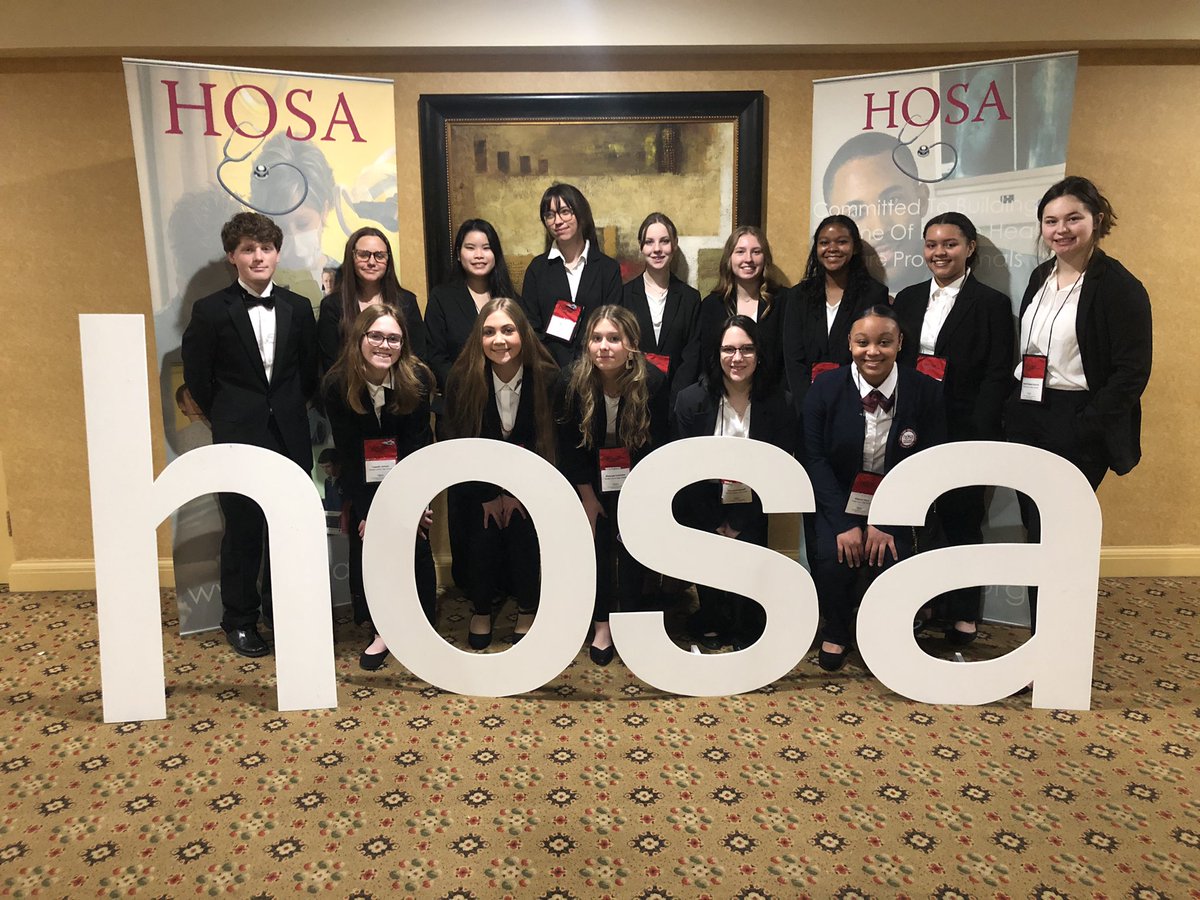 MsFishback's tweet photo. So proud of these SCHS HOSA competitors! Every student worked hard and represented SCHS with excellence. We placed 3rd in Dental Science and Nutrition, and 2nd in Medical Innovation! @shelbycountysch @RocketPrincipal https://t.co/BzzO7MxybS