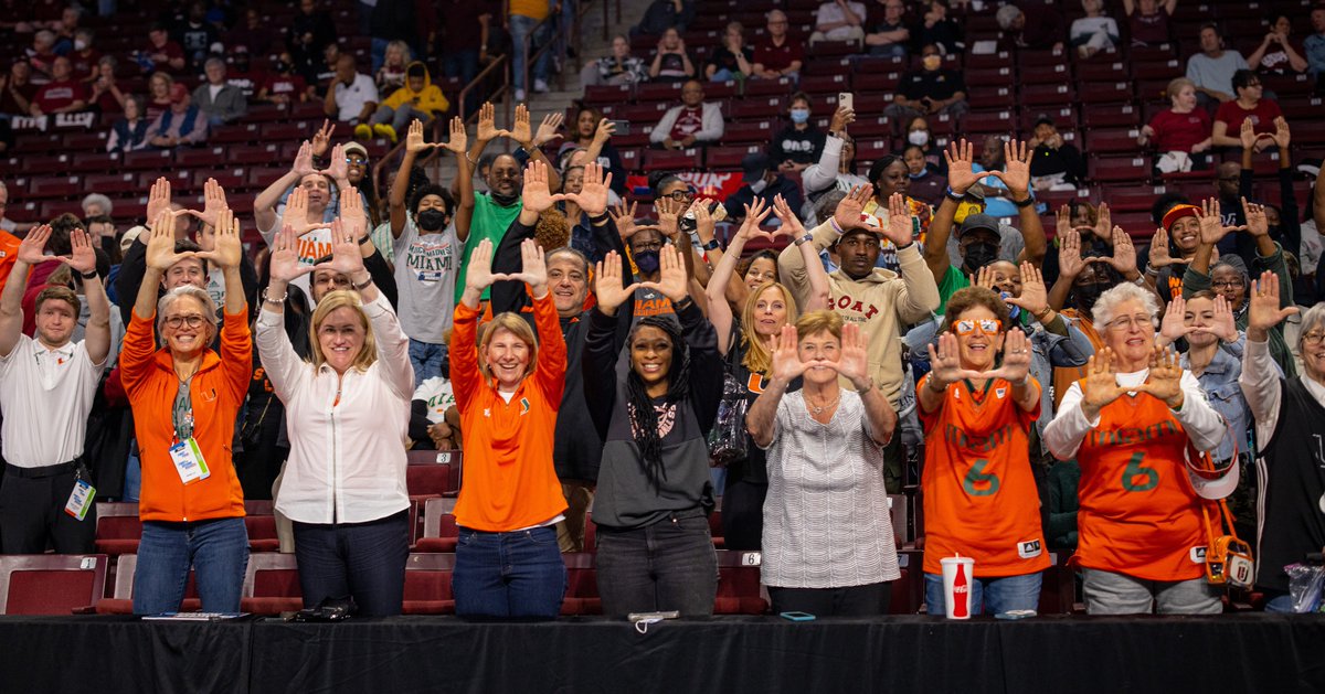 CanesWBB's tweet photo. We love the support from our CANES FANS!!! 🙌

We need you to be LOUD near and far Sunday as we take on No. 1 South Carolina at 3 p.m.!! https://t.co/cnzUiVIMAh