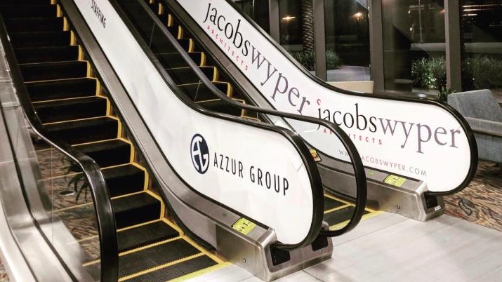 Printandexhibit's tweet photo. We love escalator wraps! Another great place to showcase your brand and make a statement. 
#speinc #sandiego #escaltor #escalatorwrap #advertising #printing #superiorprintandexhibit #superiorinstalls #graphicinstallation #elevatorwrap #corporatebranding https://t.co/jOfQXfSiEG