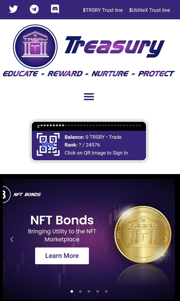 Our website is LIVE

Thanks to the tireless work of our web developer and xrpl developer our website is up and running, and has all the framework built in to launch the utilities as they go live.

You might want to go take a peek

trsryxrpl.com 

#xrparmy #XRPLcommunity