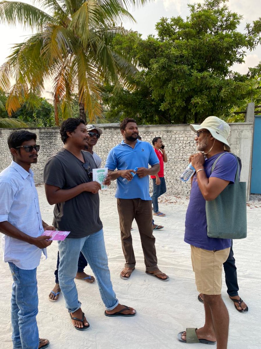 aisee68's tweet photo. Discovered varied beauty and endearing features for a visitor; after #LocalTourism awareness sessions fr 25 key citiszens, distribution of booklets on #Homestay and #GuestHouses; and some effort to rectify certain key hospitalty attractive offerings #RaaAtoll #MaakurathuIsland https://t.co/c8DyWn7MSo