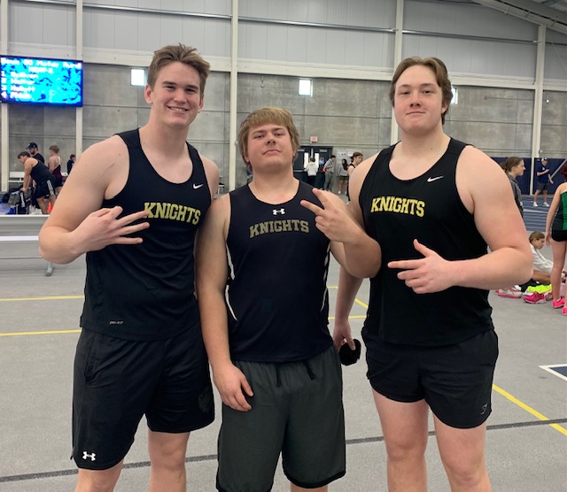 KnightsTandF's tweet photo. The Boys finish 2nd today behind a sweep in the Shot Put!  Great job Knights! https://t.co/eXBl8mMUc7