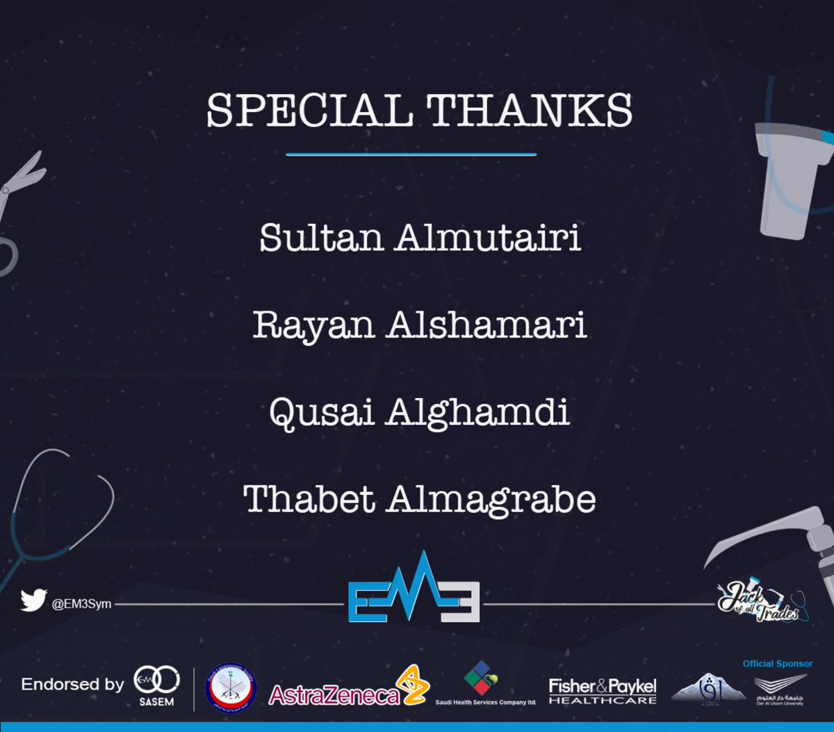 Thanks to those who helped the leaders in #EM3symposium 
We express our appreciation for all your great work ❤️