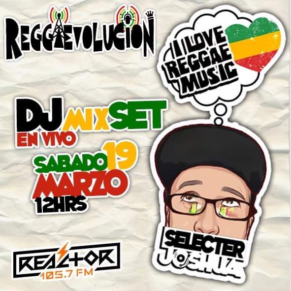 Reactor 105.7 FM (@reactor105) on Twitter photo Súbanle a su radio que Joshua los acompañará un DJ Set directo en nuestra cabina para acompañar este caluroso sábado.
No se lo pierdan que ya comienza <a href="/Reggaevolucion/">Reggaevolución</a> 😎🎚️ Súbanle a su radio que Joshua los acompañará un DJ Set directo en nuestra cabina para acompañar este caluroso sábado.
No se lo pierdan que ya comienza <a href="/Reggaevolucion/">Reggaevolución</a> 😎🎚️
