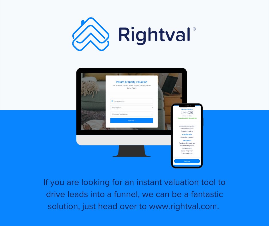 Are you looking for an instant valuation too to drive leads into a marketing funnel, we could be your solution. To find out how we can help your digital marketing head over to rightval.com.
