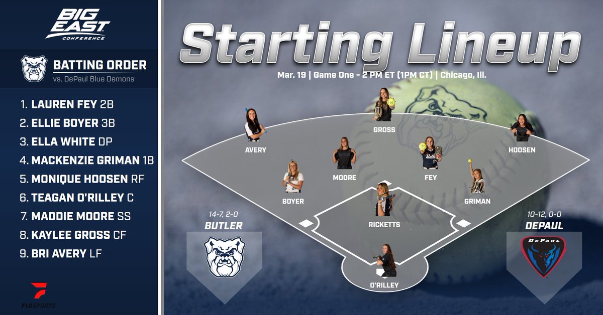 Here is the lineup for Game 1 against DePaul!!

#LetsGoDawgs