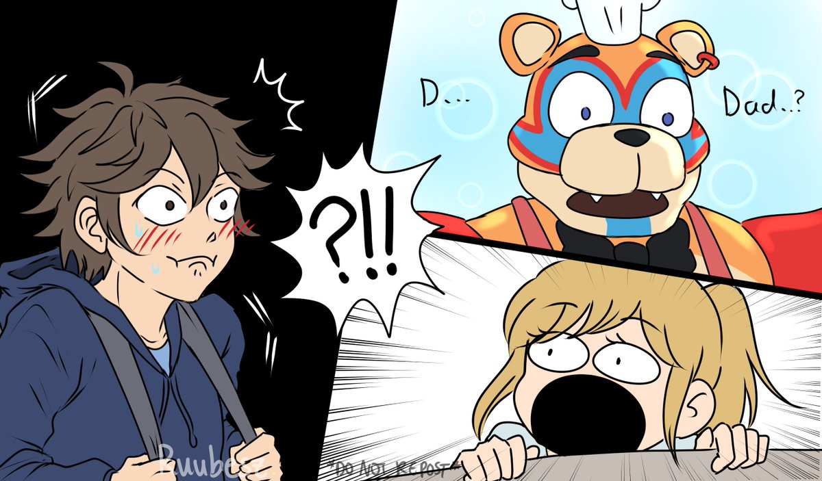 So, in that one ending where after Gregory, Freddy and Vanessa leave the Pizzaria, they are living together as a family.
Freddy is Gregory's dad, you can't change my mind :)
*Freddy aggressively takes out the adoption paper*
#FNAF #fnafsecuritybreach 