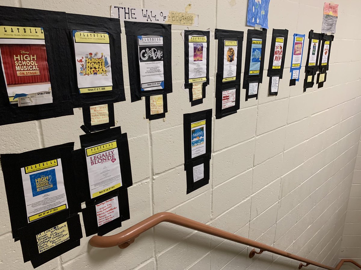 My view of the incredible run of #MoanaJr by the PMS Drama Club!  So honored to help coach our amazing lighting booth crew to put on a great show! Talented young #techies So great to put a new playbill up in our booth! #theatre #middleschool #WeArePlainedge