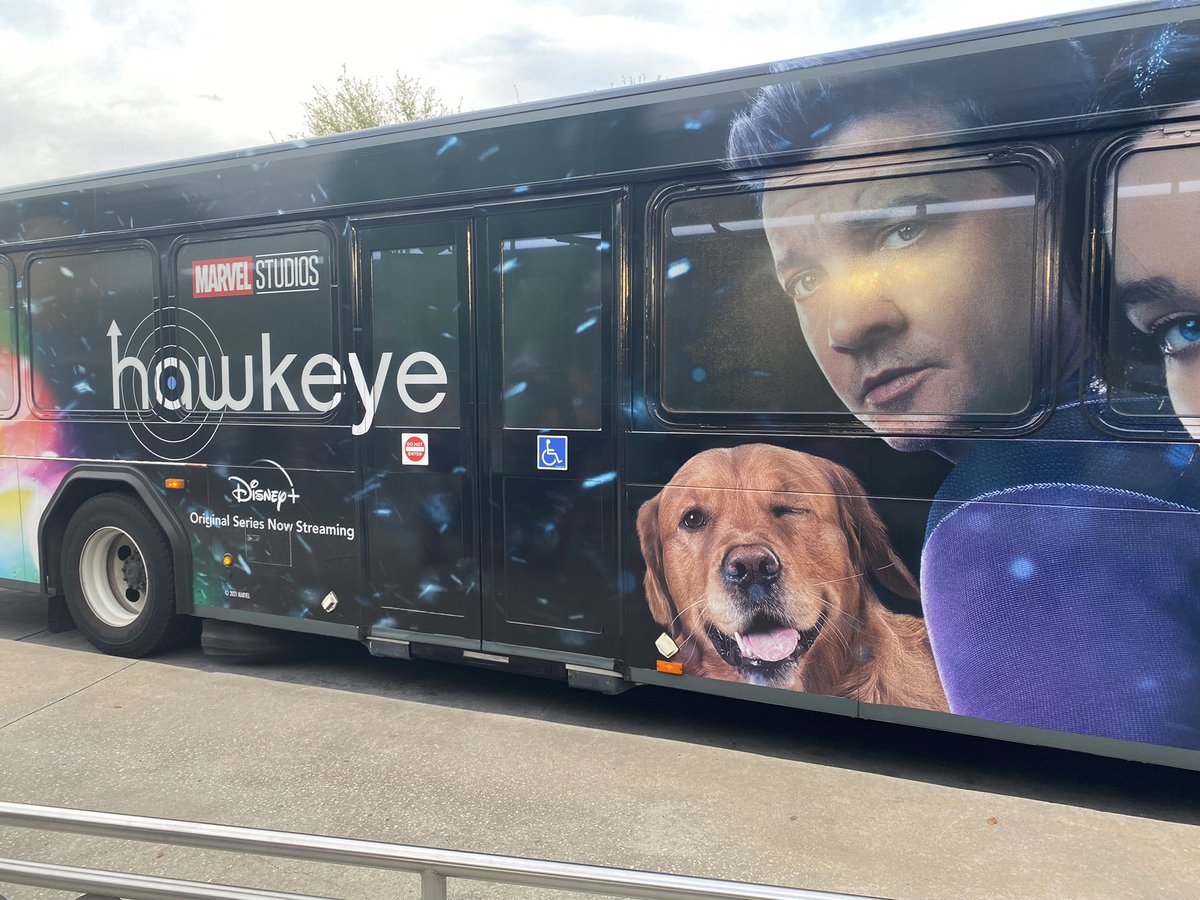 abbytatton's tweet photo. hi @dannygonzalez @drewisgooden my disney bus of mr renner reminded me of you guys ❤️‍🔥 https://t.co/ILEmF9rTUM