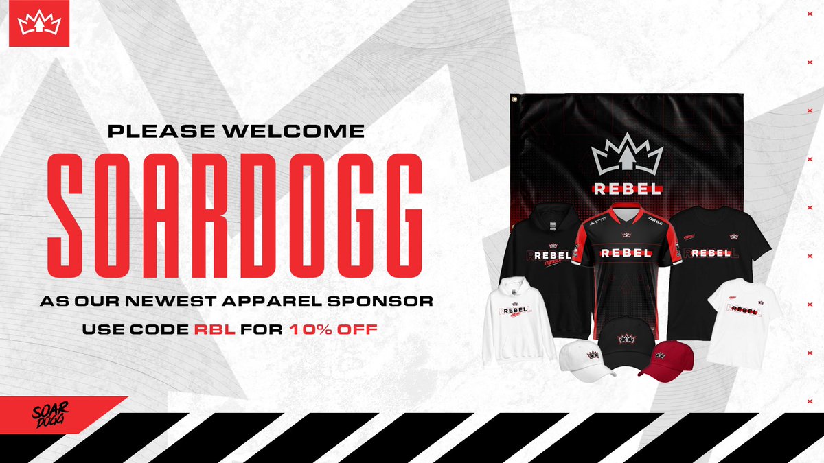 RebelGG_'s tweet photo. 🚨 Rebel Apparel is Here! 

Secure your Pro Jerseys &amp; Rebel Merch Proudly Produced by @SoarDogg now with Code ➡️ RBL for 10% OFF all your Orders! #WeRebel #TheRBLN 

🌐 https://t.co/NlrwNohVJO https://t.co/eVu5Q6bDU8