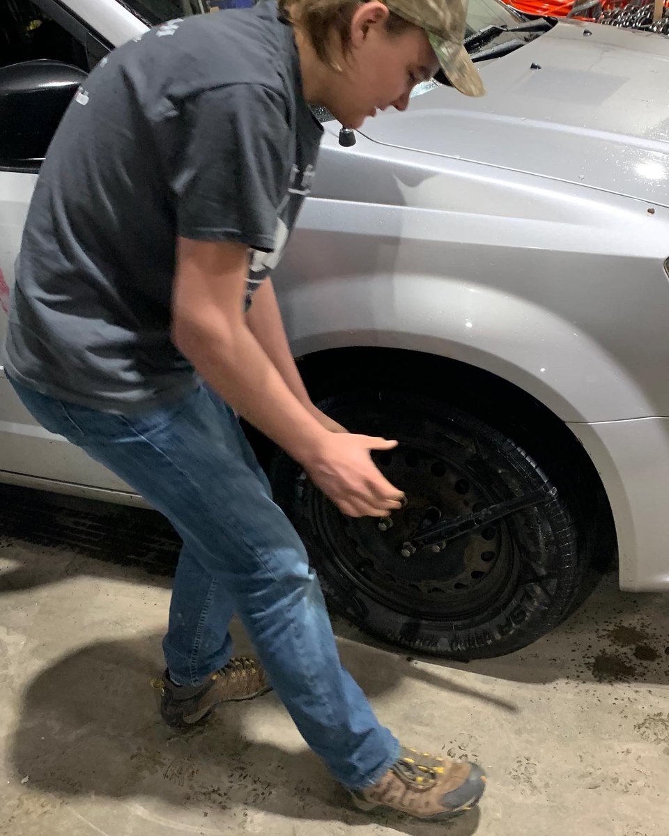 DudesAndDadsPod's tweet photo. I taught my son how to change brakes today. We had a great time hanging out #teachYourKids #timewithkids https://t.co/NnYCzYBHTm