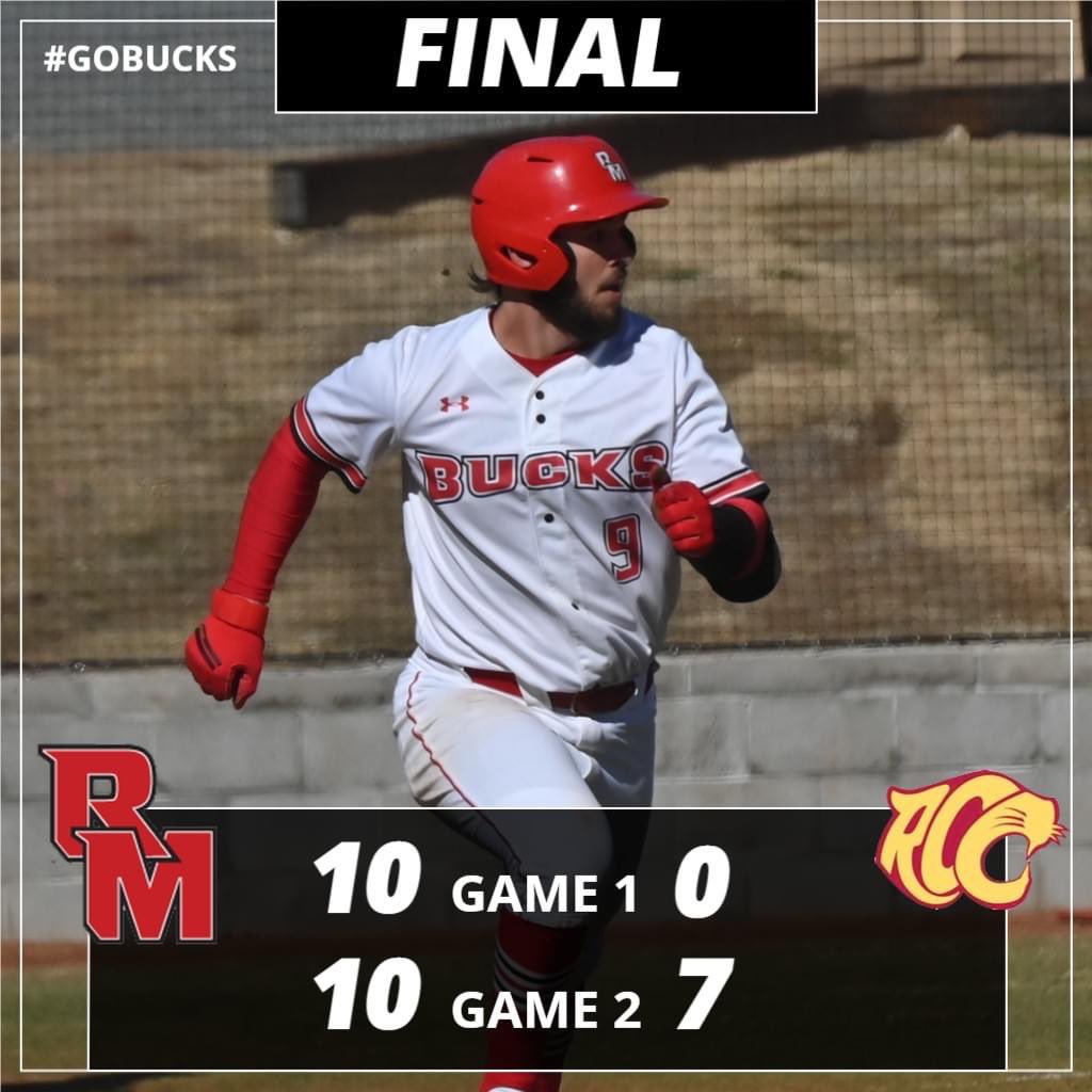 UARMBucks's tweet photo. @UARMBaseball picks up the region series sweep 🧹🧹🧹 against Redlands!! #GoBucks https://t.co/Mpx4XsTXYX