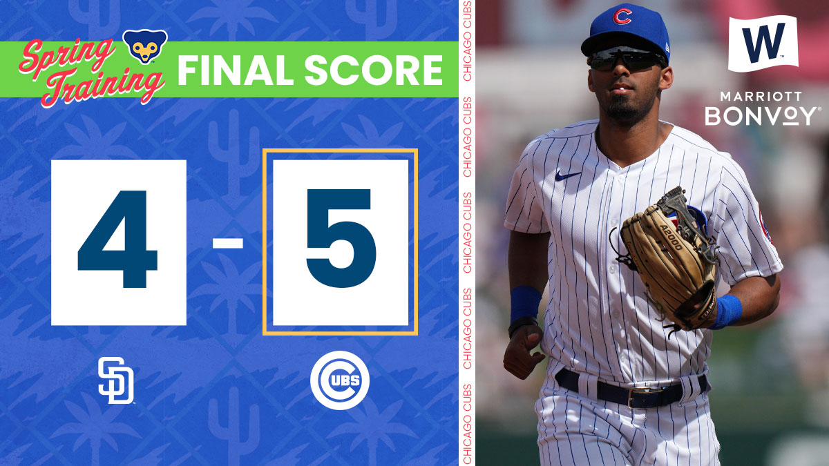 Chicago Cubs on X: Cubs win! Final: #Cubs 5, Padres 4. #SpringTraining   / X