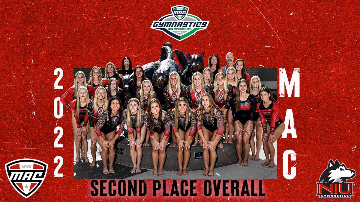 Niugymnastics's tweet image. Your huskies take second place at the 2022 MAC Championship!! Congrats to all the teams!! 🏆🐾

#packattack