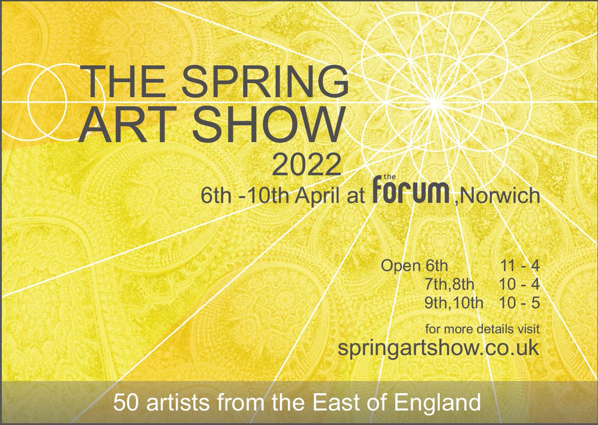CorrinTulk's tweet photo. Save the date 6-10 April #springartshow #norwichforum
@icenimagazine @WhatsOnNorwich @NorfolkStudios @artnews @TheForumNorwich See ya there! https://t.co/HrClMrEJ5h