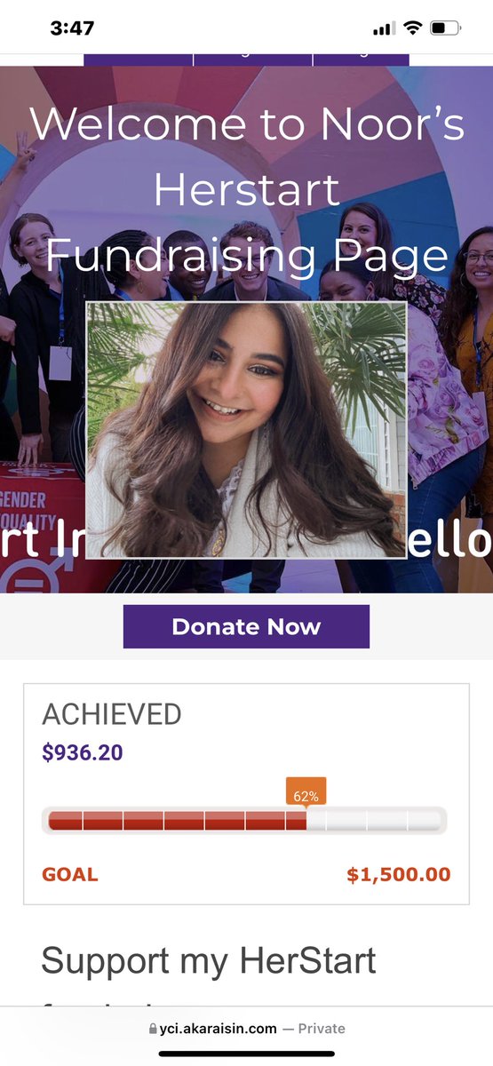 Hi folks! I’m about $564 away from my fundraising goal towards the YCI HerStart program which will fund women and their work in local communities in places such as Ghana, Uganda and Tanzania! Please help me reach my goal by donating in the link below👇🏼👇🏼

yci.akaraisin.com/ui/HerStartFel…