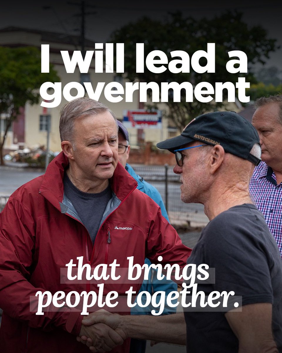 AlboMP's tweet photo. It's time for a government that unites, not one that divides. https://t.co/QywGjcvRJ6