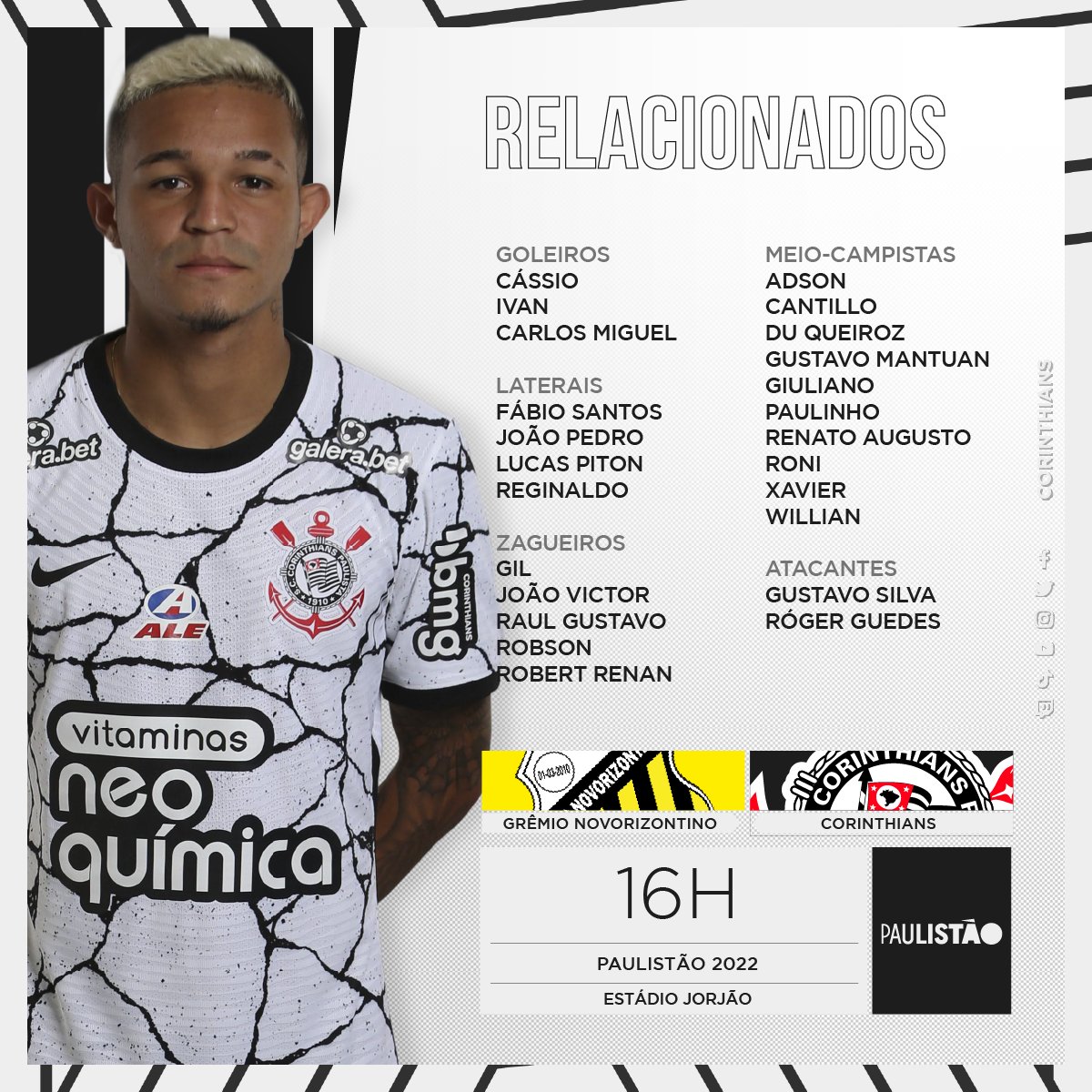 Rodolfo50487980's tweet photo. Estes são os relacionados do @Corinthians pro jogo de amanhã ... https://t.co/YlI8gRyEnv
