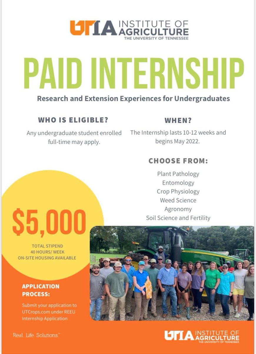 Please share! A fantastic opportunity for undergraduates to gain hands-on experience in different disciplines of plant science research. Interns also attend resume workshops, mock interviews, industry panels, graduate student panels, job shadowing, and field trips.
