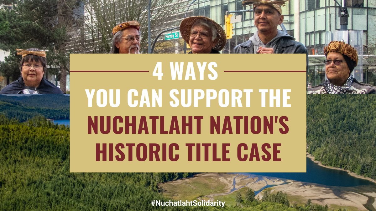 ramshacklefilms's tweet photo. On Monday, March 21st, the Nuchatlaht Nation starts their historic land title case against the BC government. This is going to be landmark case for Indigenous rights.
#Nuchatlaht #UNDRIP #bcpoli #cdnpoli #reconciliation #IndigenousTitle #Nootka #NuchatlahtSolidarity https://t.co/M0Ln8R307o