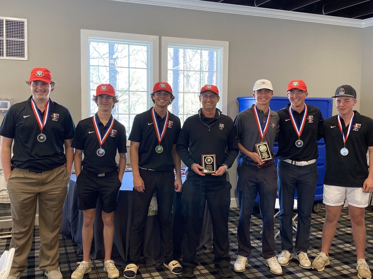 Congrats to Jack Darke,Ty Schmidt, Trey Schmidt, Gabe Allen, Madden Jones, and Brandon Karavite for their 2nd Place finish today in the Gwinnett Open at Chateau Elan! Congrats to Jack Darke who tied 2nd with 1 under 71 round! ⁦<a href="/ForsythCentAD/">FCHS_AD</a>⁩ ⁦⁦⁦<a href="/ForsythSports/">FCN Sports</a>⁩