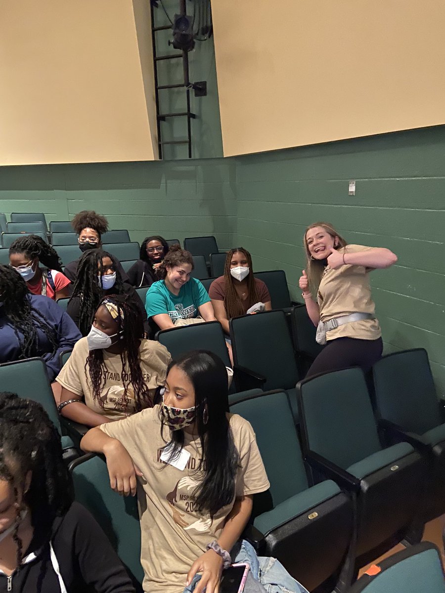 Ms. Hider and Ms. Ledrick listening to our students share ideas after an amazing retreat day!