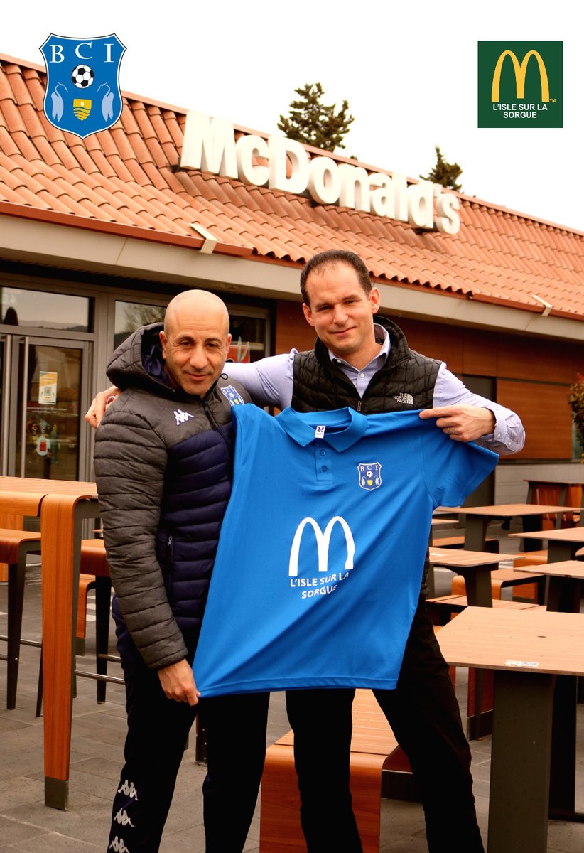 FootballBci's tweet photo. Merci à notre sponsor Mac Donald's L'Isle sur la Sorgue pour son implication dans la vie associative locale
#macdo #macdonalds #BCIfoot #footamateur #sponsors https://t.co/ftep59oWpY