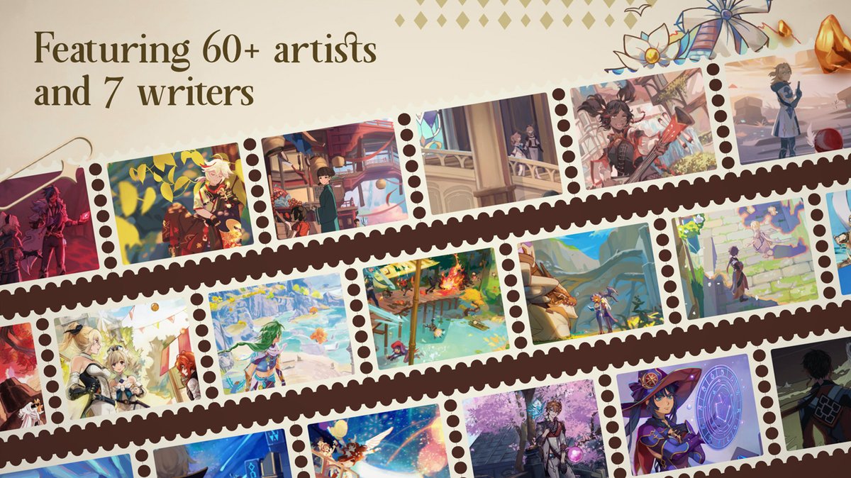 teyvat_travels's tweet photo. 🌏🛩PREORDERS OPEN
Preorders are open for Teyvat Travels, a Genshin Impact travel zine! From Mondstadt to Liyue, this collection of scenery and stories is sure to be a perfect companion for your next adventure!

🛒 https://t.co/yzFr0OKNm7

✨ RT to win a full bundle: rules below! https://t.co/csuuidGaOy