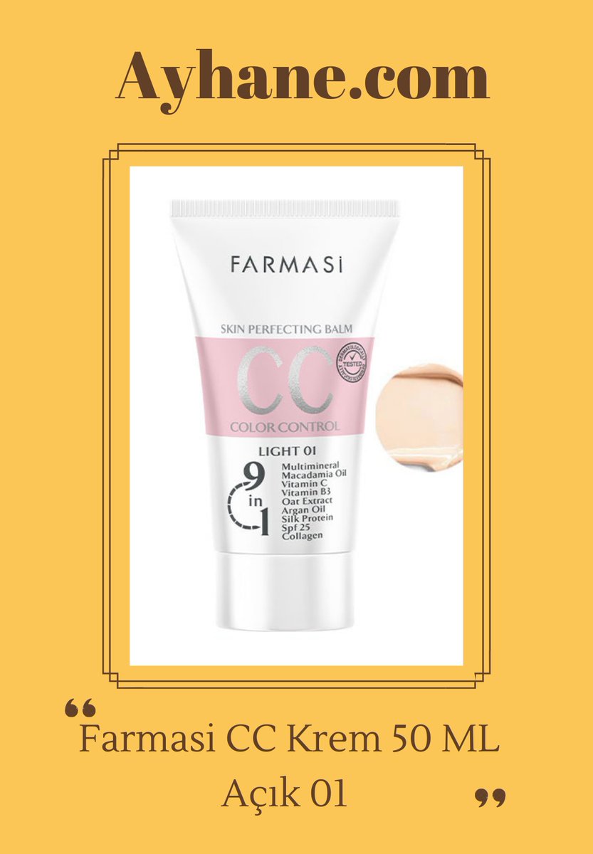 ayhanecom's tweet photo. Farmasi CC Krem 50 ML Açık 01
https://t.co/fctQLioT5S da

https://t.co/bBAXpao188

#cckrem #türkiye #indirim #Trending  #İstanbul  #kargeldi  #tatil  #kozmetik #ürün #satınal #izmir #bursa #kids #çocuk #6aylık #annebebek #site #makyaj https://t.co/ewEA4FItkC
