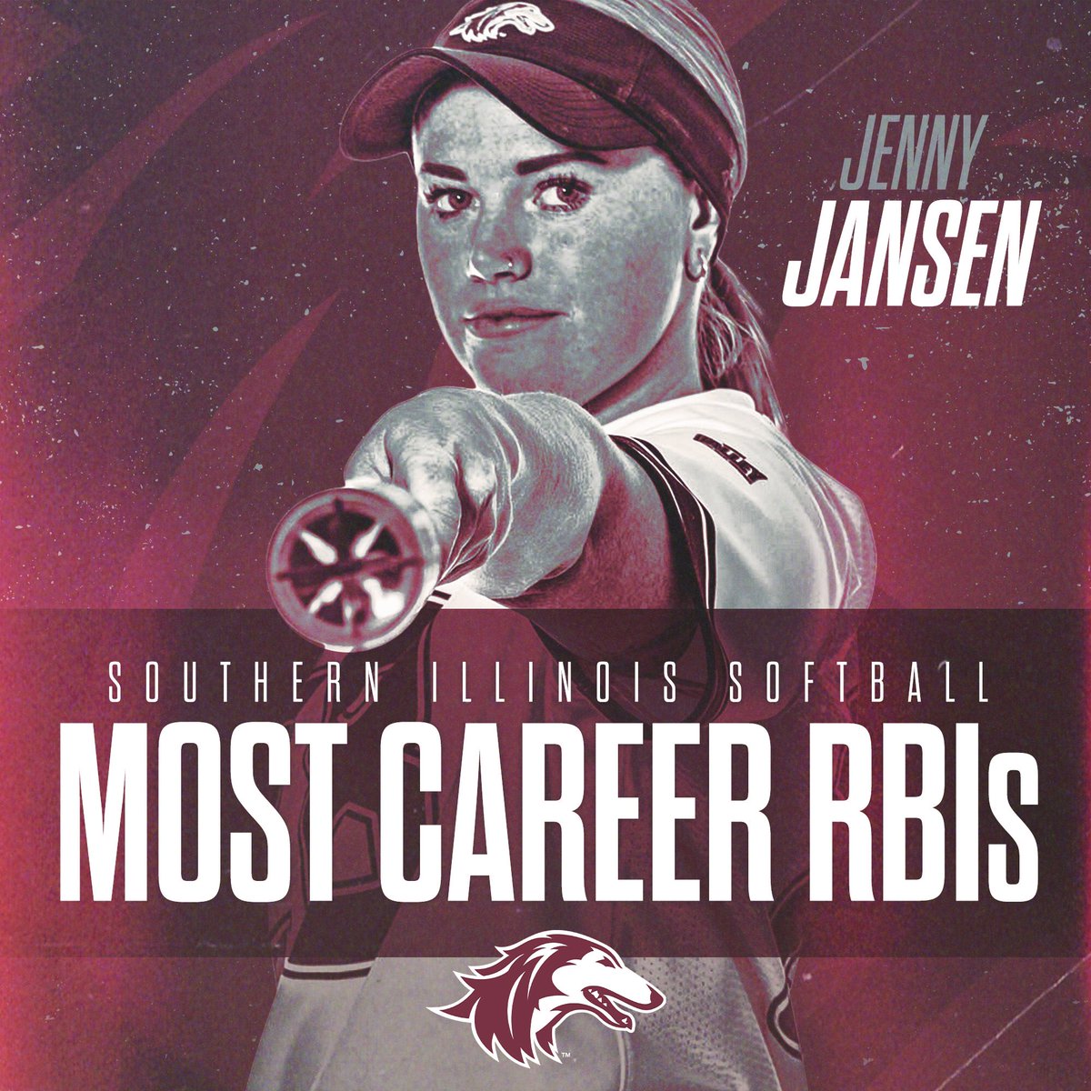 SIU_Softball's tweet photo. Your new all-time RBI 👑, @_jennyjansen! https://t.co/3AgWvIA5D1