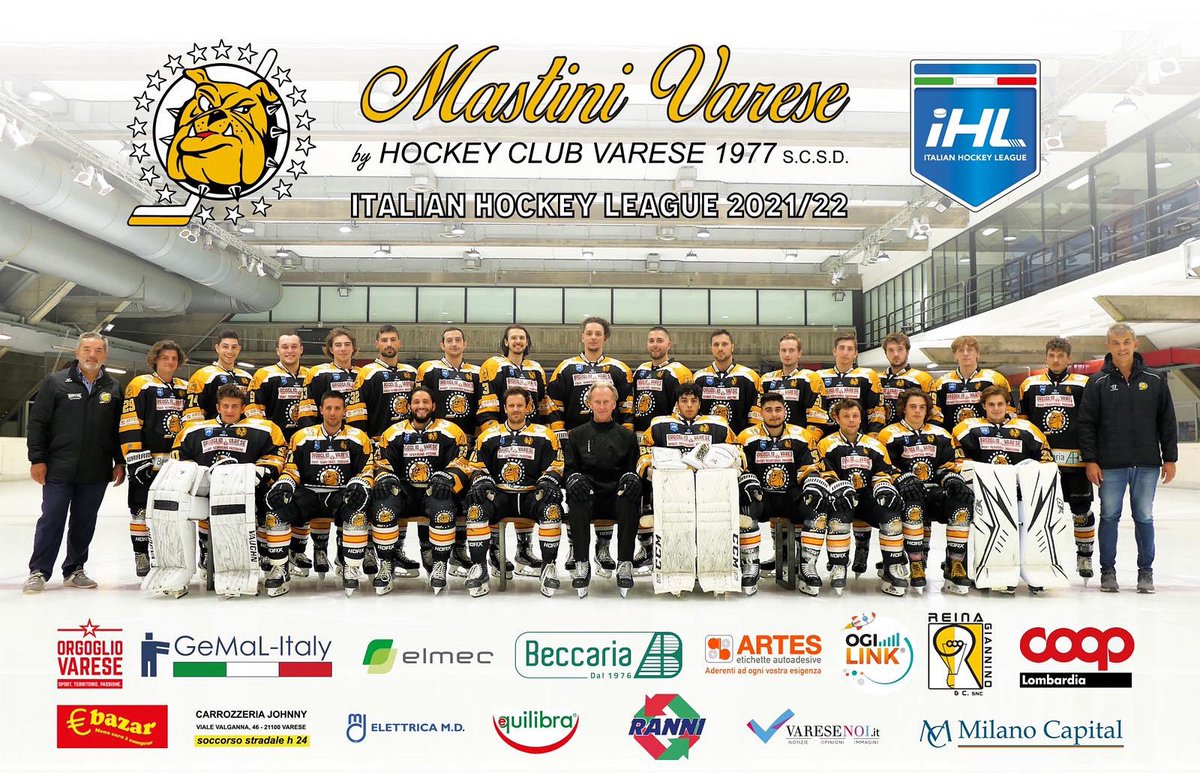 UN GRAZIE LUNGO UN ANNO PER LA PRIMA SQUADRA: 
Per la Prima Squadra è stata una stagione difficile che abbiamo portato a termine con fatica, ma con grande dedizione, impegno e volontà da parte di tutti. ⚫️🟡🏒💪🏻

mastinivarese.hockey/2022/03/19/un-…