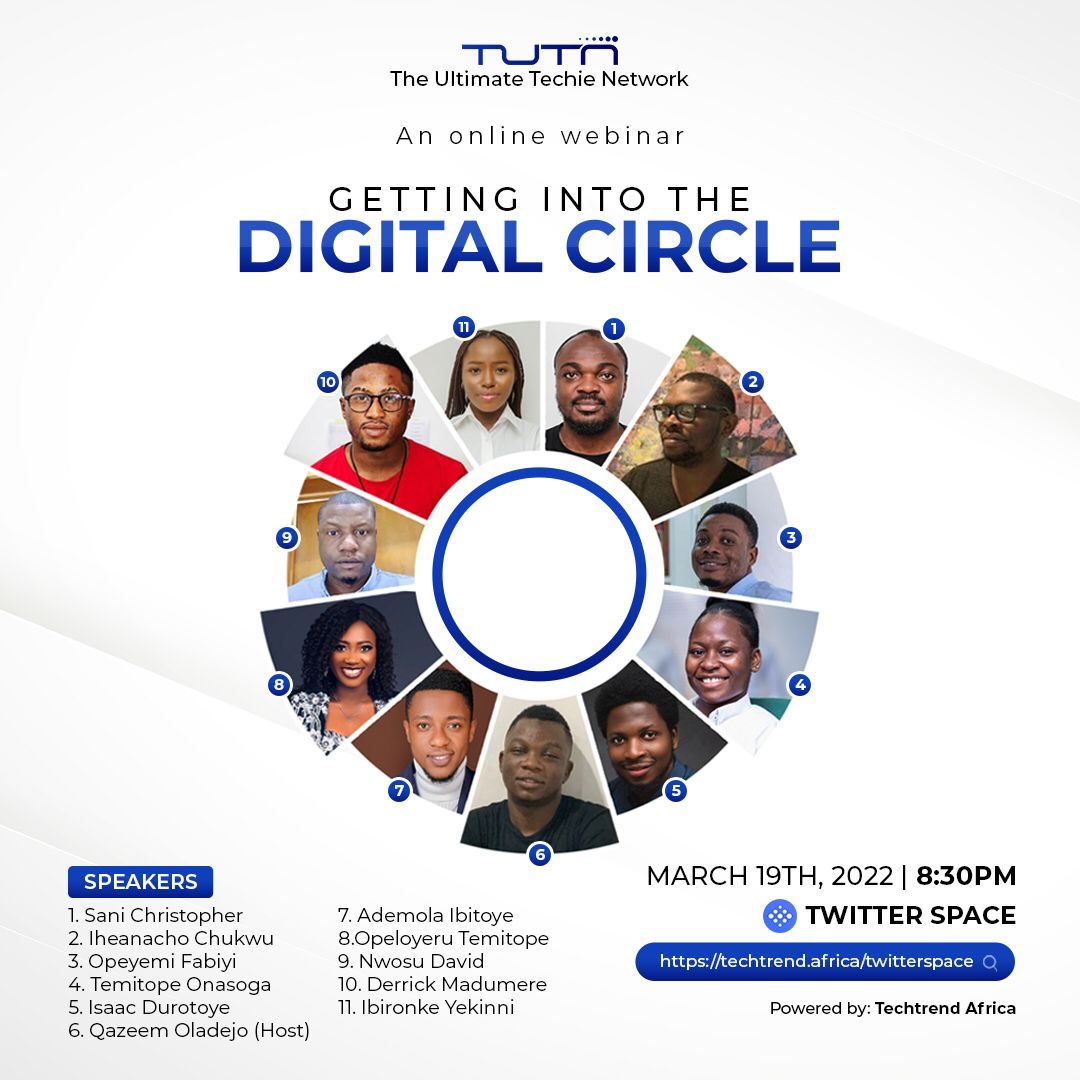 Stitched203's tweet image. #TechtrendAfrica
#DigitalCircle
