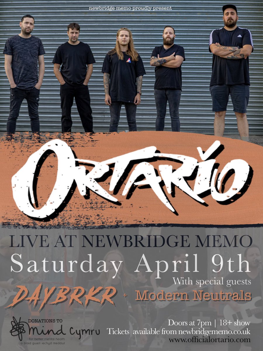 It’s only 3 weeks to go until our biggest headline show to date at <a href="/NewbridgeMemo/">Newbridge Memo</a>. We are back in rehearsals and can’t wait to see you all. Get your tickets by clicking here  ➡️ bit.ly/3H5qjNP

Support comes from <a href="/DayBrkrOfficial/">DayBrkr</a> &amp; Modern Neutrals. 

Ortario x