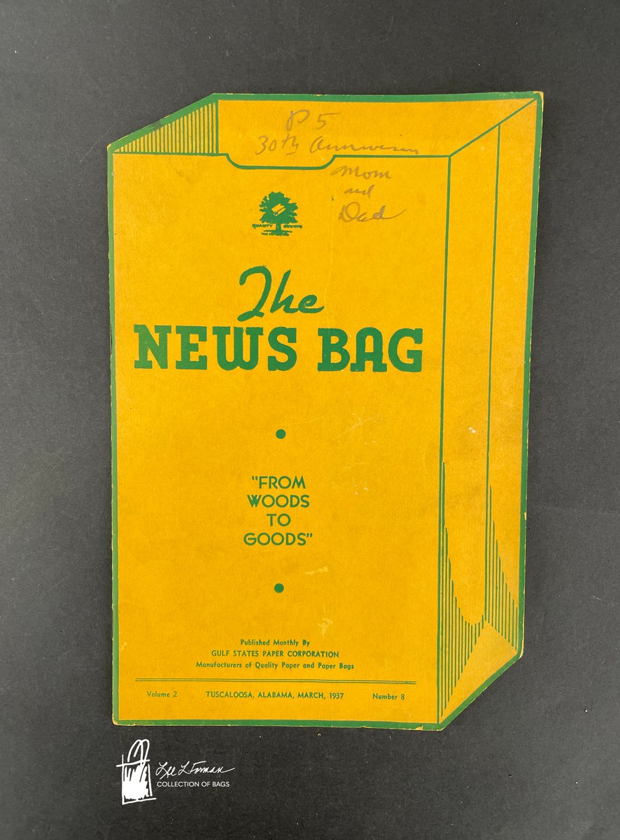 92/365: The Gulf States Paper Co. of Tuscaloosa opened Alabama's first paper mill in April of 1929; founder Herbert Westervelt entered the paper industry in 1884 in Illinois. 'The News Bag' was the company's magazine. The edition in our collection dates to 1937. 