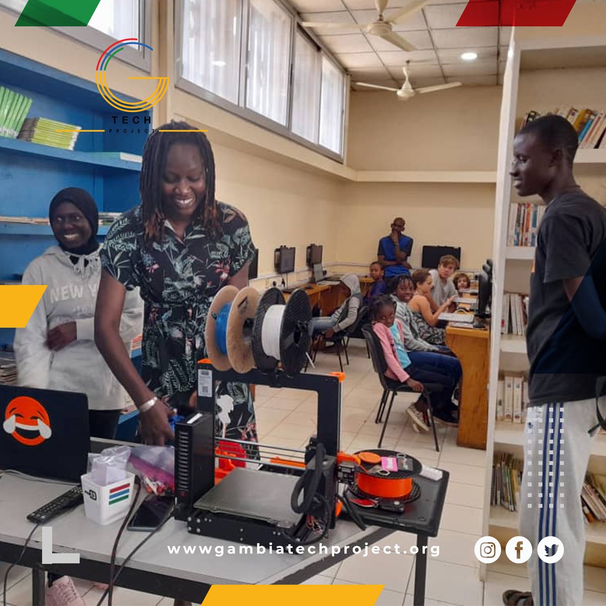 gambiatech's tweet photo. Ending this week with 📈 results and impact 💪🏾
Today, Alliance Franco in partnership with Gambia Tech Project Project and @make3dgambia held the Animation and 3D printing workshops for kids from 7 to 15 years old

#gambiatechproject #kids #printing #3D #animation https://t.co/1QZHyD45hr