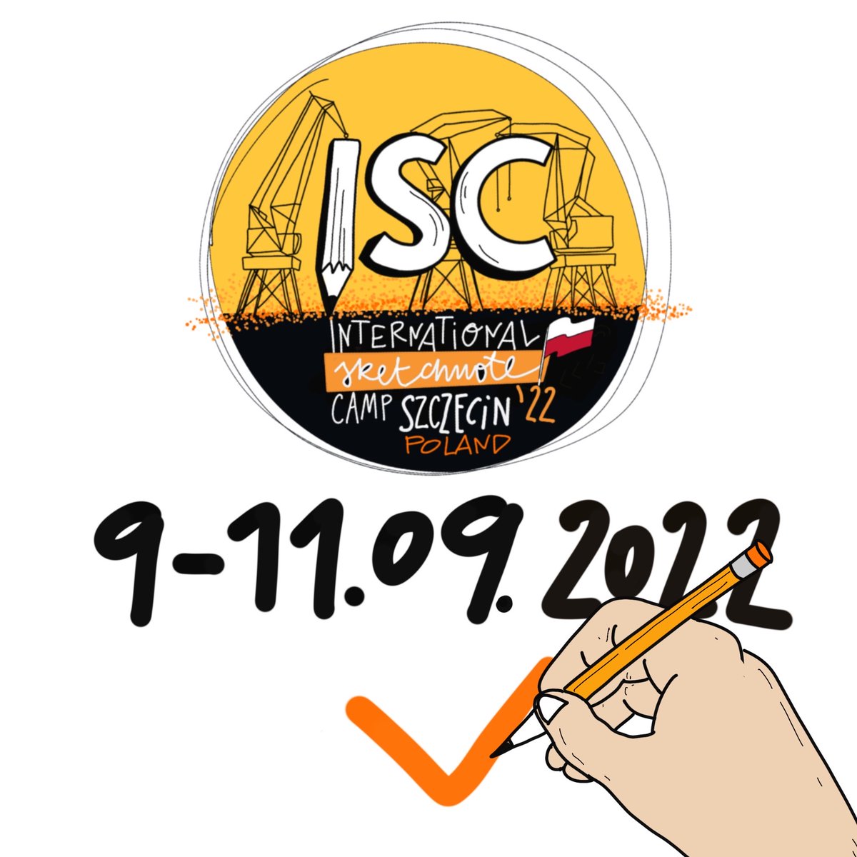 Dear Friends I'd like to announced the date of the 5. International Sketchnote Camp in Poland, in my lovely Szczecin 💛😌! It's 9-11 of September 2022! We're waiting for you! #ISC22PL