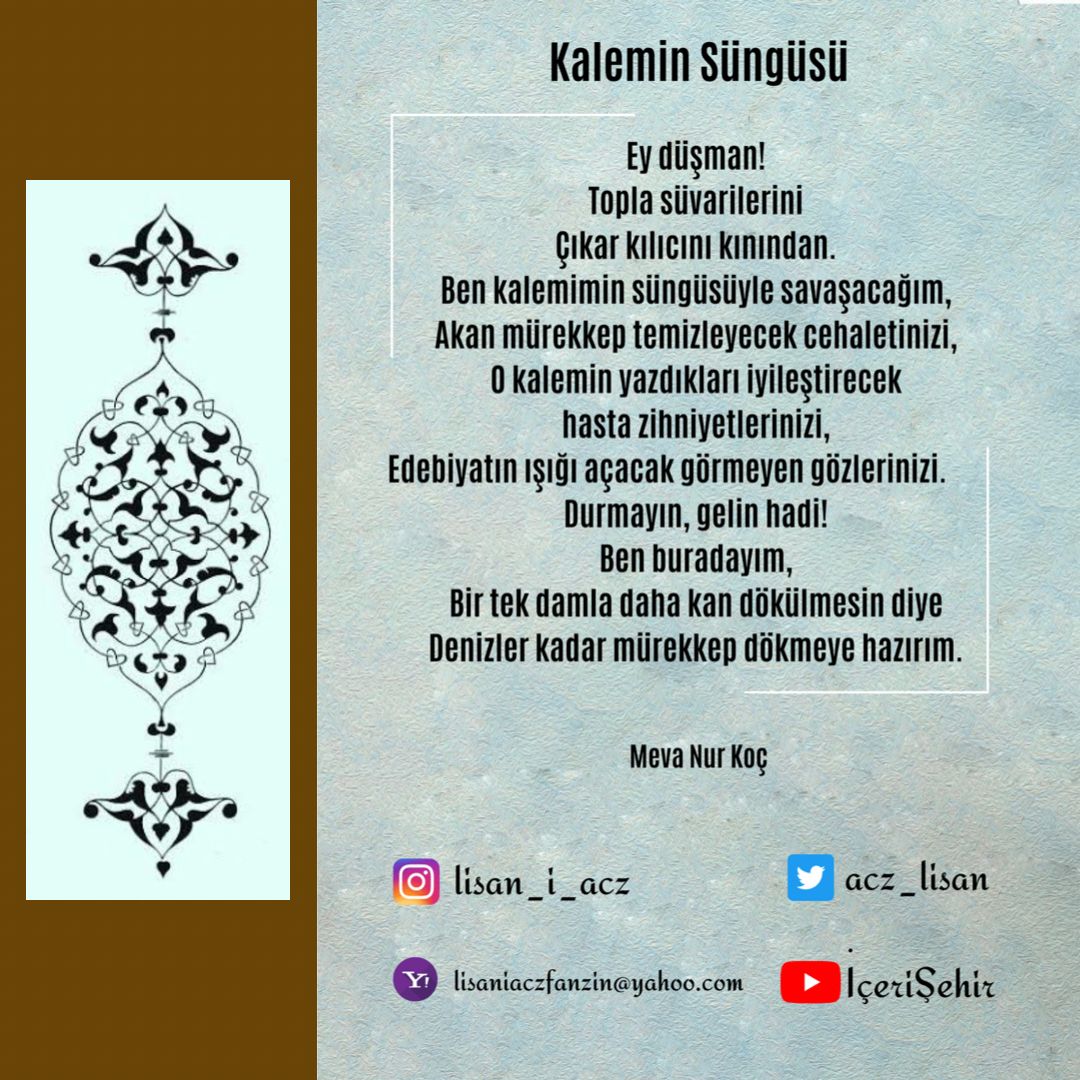 acz_lisan's tweet photo. Lisan-ı Acz Mart 2022 sayısı çıktıı 🪶 https://t.co/WgObHZNxoy