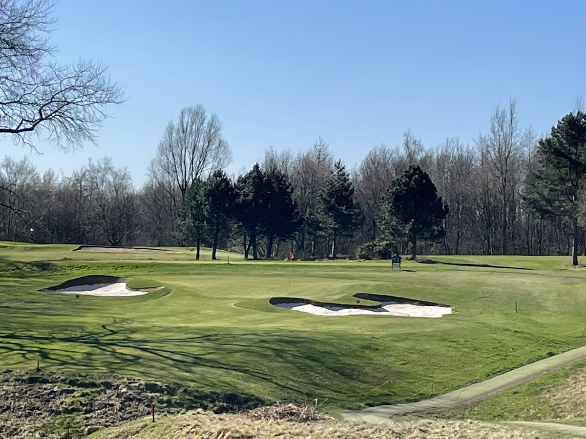 The new bunkers on the 11th note have sand in them ready for the new season they had been part paid for by the development fund