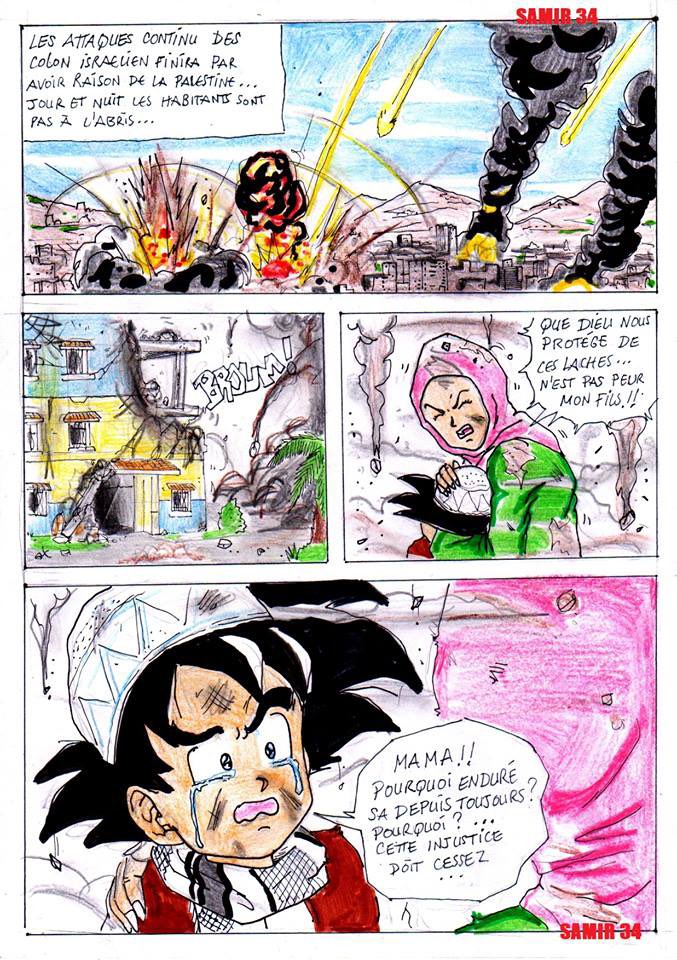 Shikima_King_'s tweet photo. Today I learned that there was a whole Palestinian Goku comic https://t.co/wihdz423fC