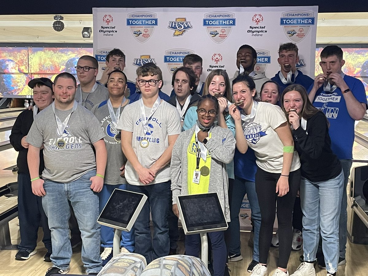 Carroll Chargers Unified (@carrollunified) on Twitter photo We had a bowling team in the open division this year for the first time. Took 3rd place in the State Championship! Congrats!<a href="/UnifiedCoaches/">Unified Coaches Association of Indiana</a> <a href="/IHSAA1/">IHSAA</a> <a href="/carrollchargers/">Carroll Chargers</a> <a href="/SOIndiana/">Special Olympics Indiana</a> <a href="/ChampsTogether/">Champions Together</a> @UnifiedCoaches We had a bowling team in the open division this year for the first time. Took 3rd place in the State Championship! Congrats!<a href="/UnifiedCoaches/">Unified Coaches Association of Indiana</a> <a href="/IHSAA1/">IHSAA</a> <a href="/carrollchargers/">Carroll Chargers</a> <a href="/SOIndiana/">Special Olympics Indiana</a> <a href="/ChampsTogether/">Champions Together</a> @UnifiedCoaches