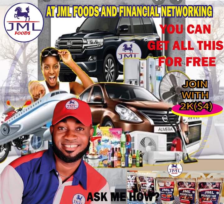 JML food and financial networking, you can be a benefactor by partner with JML food and financial networking ask me how