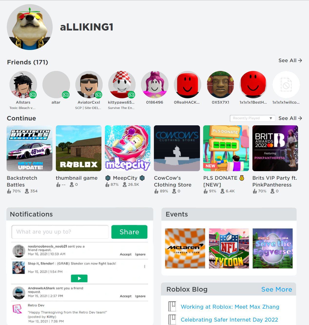 New Roblox Home Page Update! (Roblox) 