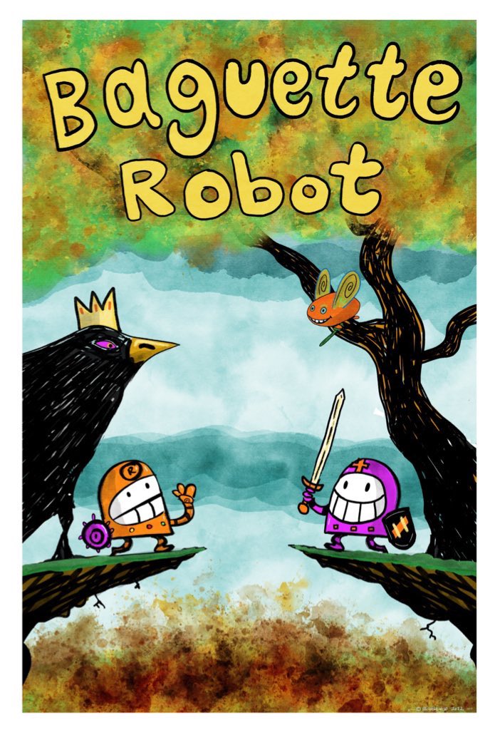 philothewisp's tweet photo. WIP. Issue 9 cover of Baguette Robot comic.
#art #uprootbrushes #procreate #comiccover https://t.co/irpmYARrIo