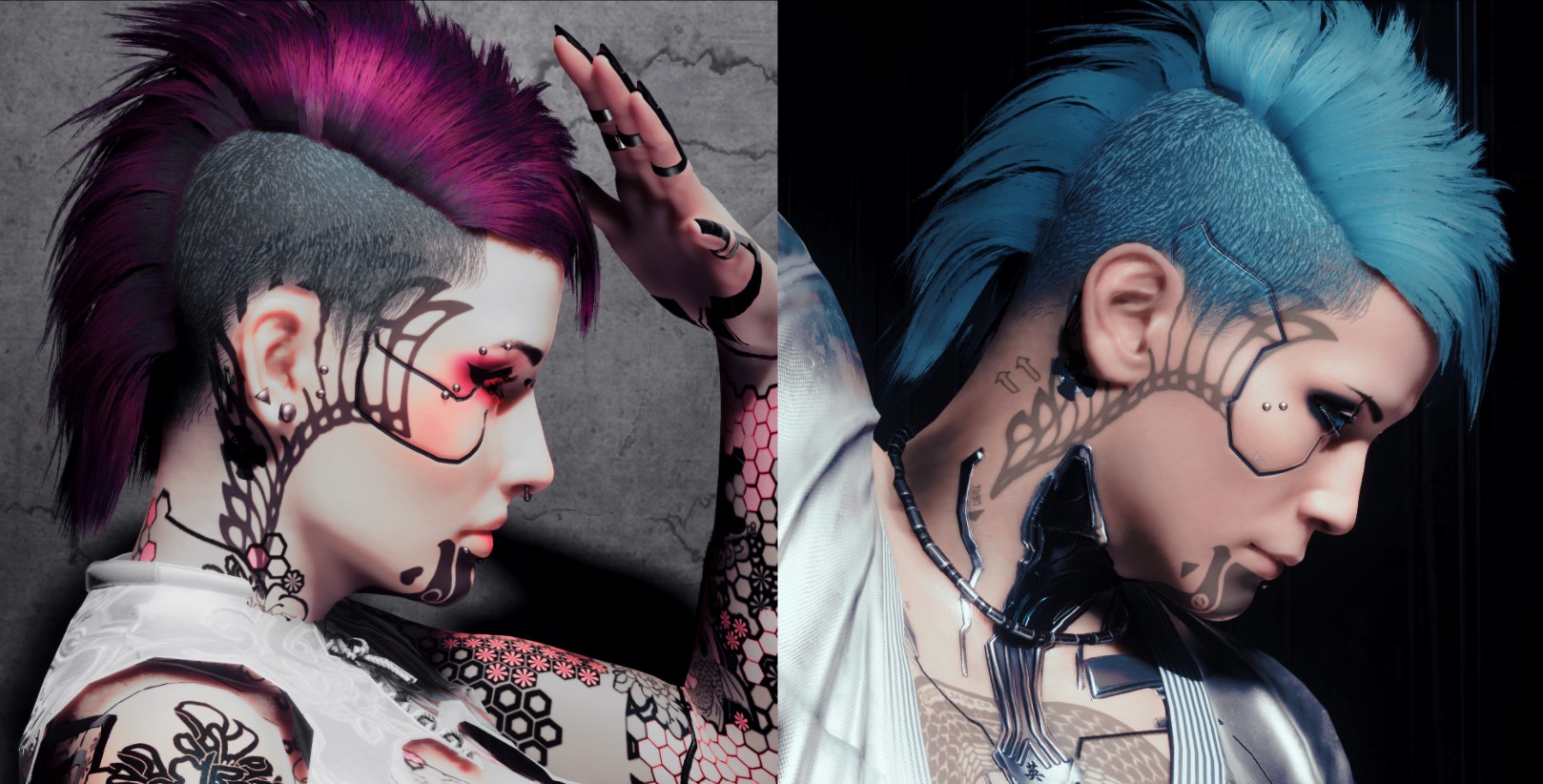 an hd goth emo punk portrait. her hair is dark brown | Stable Diffusion