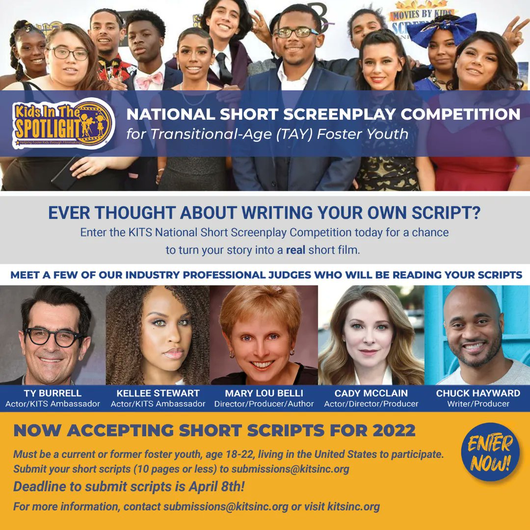 KidsInSpotlight's tweet image. You do NOT have to participate in the 5-week screenwriting course (already under way) in order to submit your script.

At KITS, we affirm that YOU can do GREAT things because YOU were CREATED to do GREAT things. We cannot wait to see the greatness you submit!!!

#ScriptContest